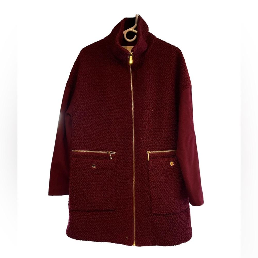 Michael Kors burgundy short coat. Size S